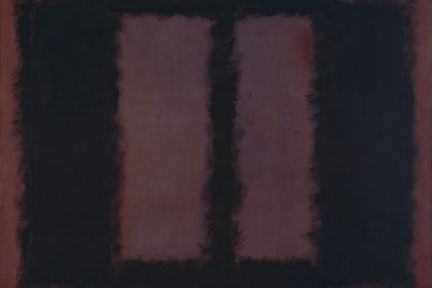 Mark Rothko, Black On Maroon, 1958 Huile sur toile 266,7 x 365,7 cm Tate, Londres Presented by the artist through American Foundation of Arts, 1969 © 1998 Kate Rothko Prizel & Christopher Rothko - Adagp, Paris, 2023